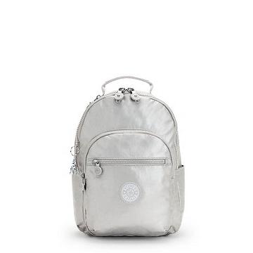 Kipling Seoul Small Metallic Tablet Rugzak Zilver | NL 1353VR